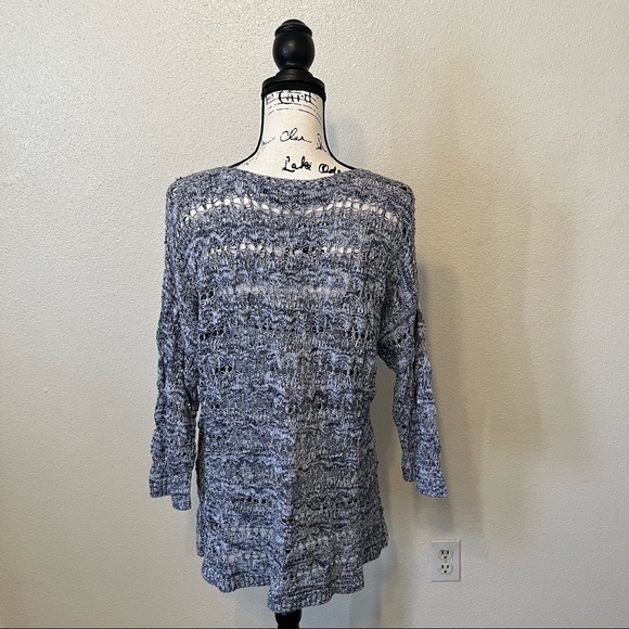 Knit By Hampshire Studio Sweater Open Knit Multicolor - Picture 3 of 14